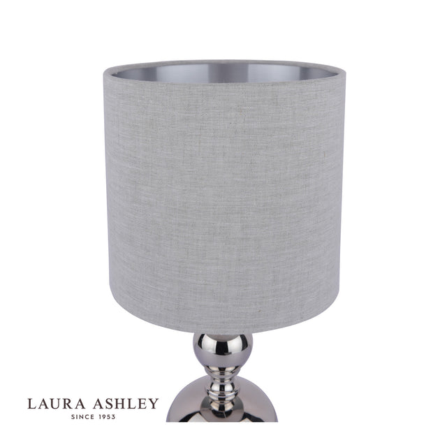 Mancot Touch Table Lamp Polished Nickel With Shade