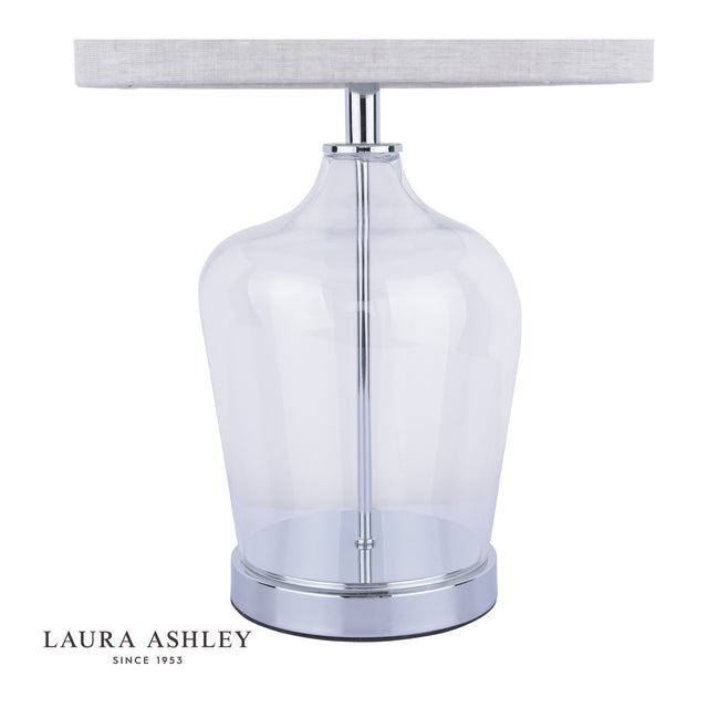 Ockley Touch Table Lamp Polished Chrome & Glass With Shade