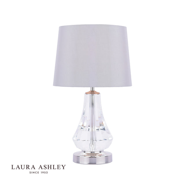 Humby Touch Table Lamp Crystal & Polished Nickel With Shade