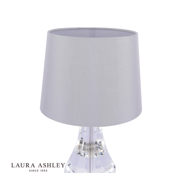 Humby Touch Table Lamp Crystal & Polished Nickel With Shade