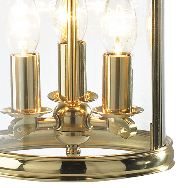 Lambeth 3 Light Lantern Dual Mount Polished Brass