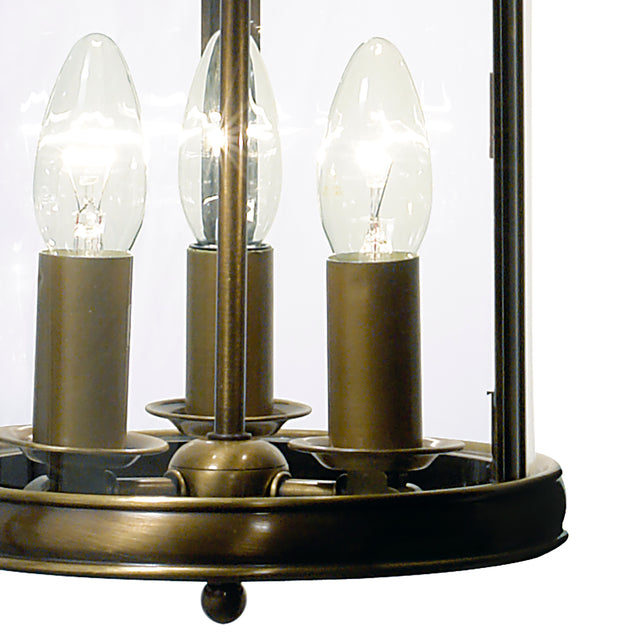 Lambeth 3 Light Lantern Dual Mount Antique Brass