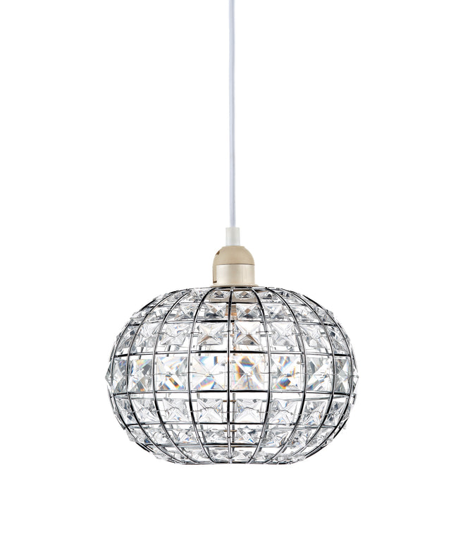 Letitia Non Elec Pendant Polished Chrome Crystal