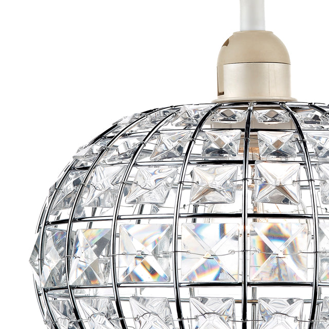 Letitia Non Elec Pendant Polished Chrome Crystal