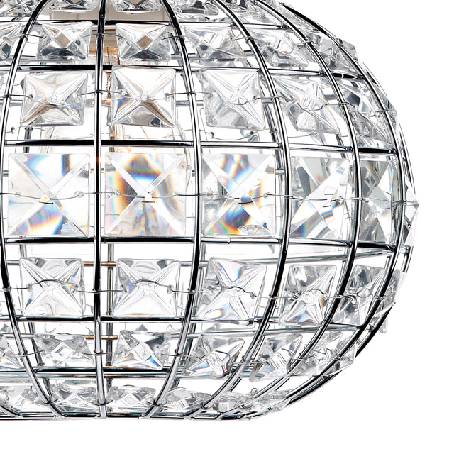 Letitia Non Elec Pendant Polished Chrome Crystal