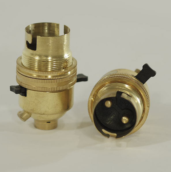 SWITCHED BC BRASS LAMPHOLDER