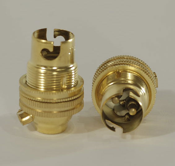 BC BRASS UNSWITCHED LAMPHOLDER