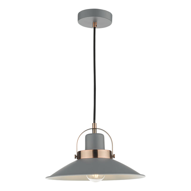 Liden 1 Light Single Pendant Graphite Copper