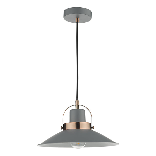 Liden 1 Light Single Pendant Graphite Copper