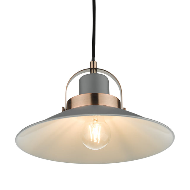 Liden 1 Light Single Pendant Graphite Copper