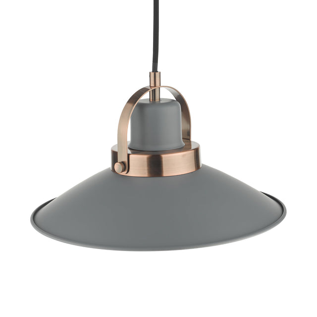 Liden 1 Light Single Pendant Graphite Copper