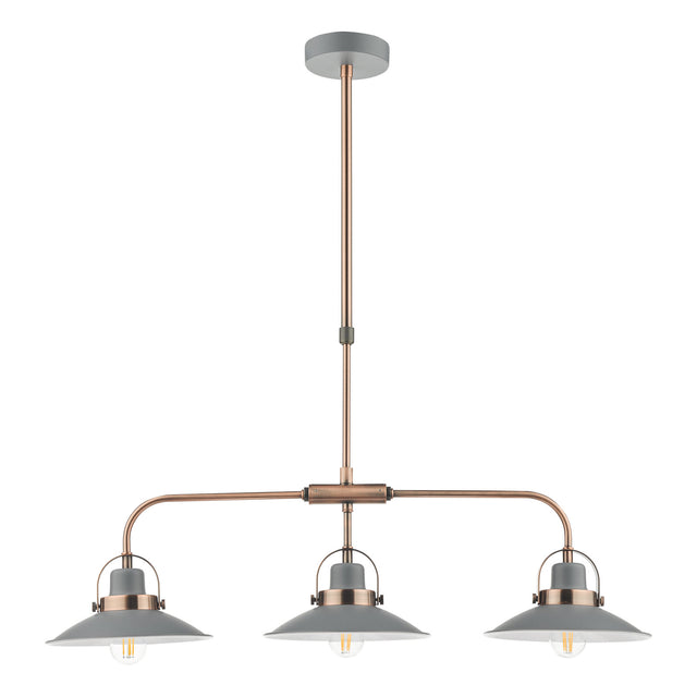 Liden 3 Light Bar Pendant Graphite Copper