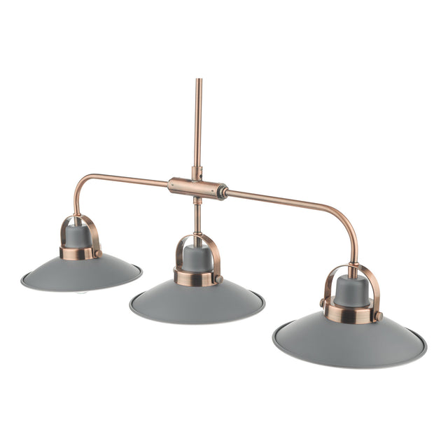 Liden 3 Light Bar Pendant Graphite Copper