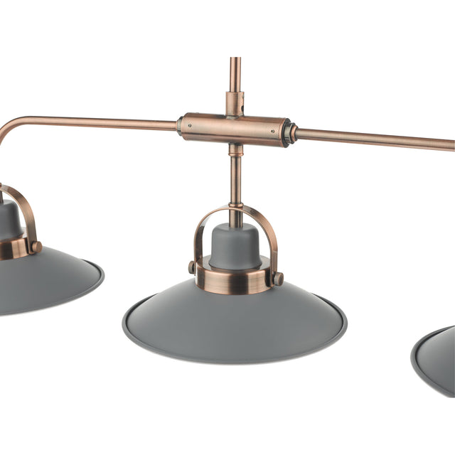 Liden 3 Light Bar Pendant Graphite Copper