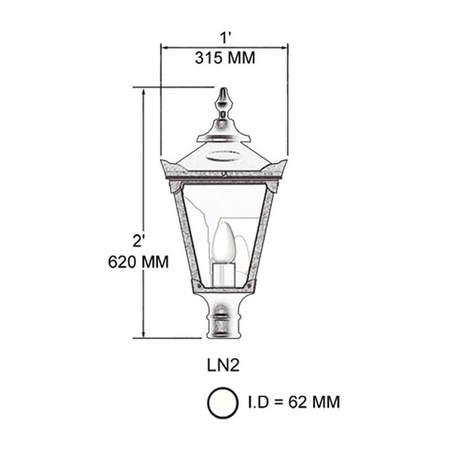 Victorian Traditional lantern in cast iron