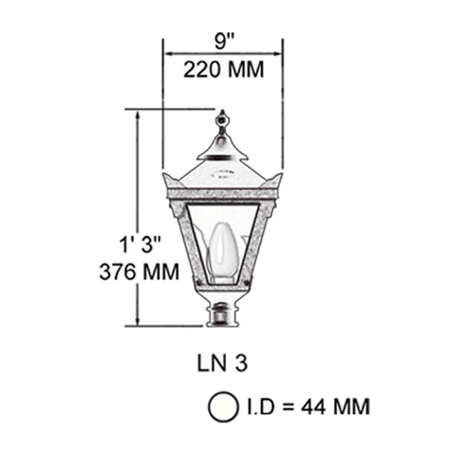 Victorian Traditional lantern in cast iron