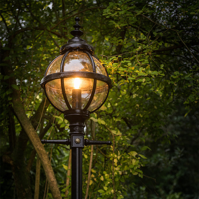 Victorian globe lantern in cast iron