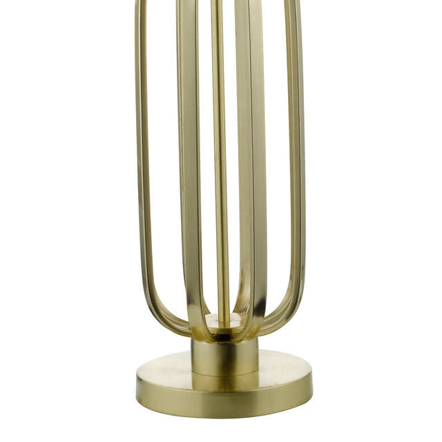 Lucie Table Lamp Satin Brass With Shade