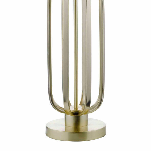 Lucie Table Lamp Satin Brass With Shade