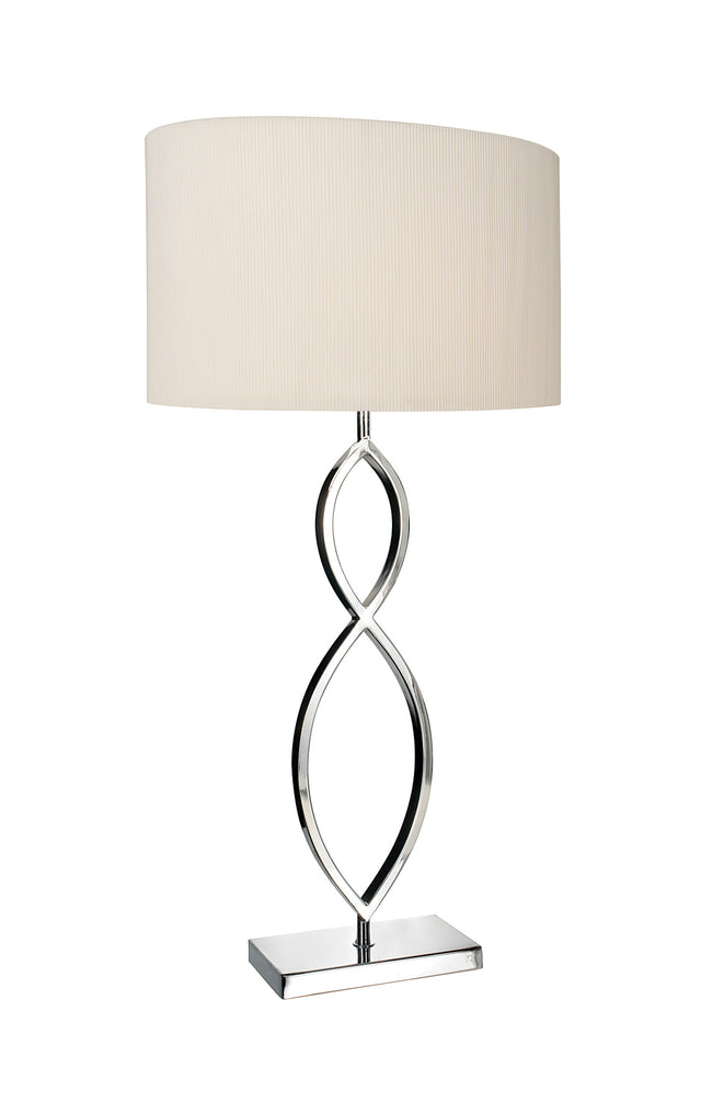 Luigi 2 Hoop Table Lamp Polished Chrome With Shade