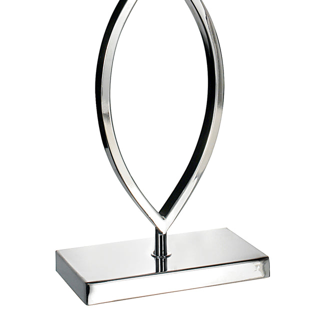 Luigi 2 Hoop Table Lamp Polished Chrome With Shade