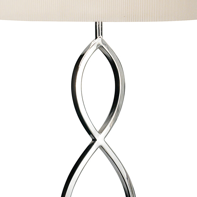 Luigi 2 Hoop Table Lamp Polished Chrome With Shade