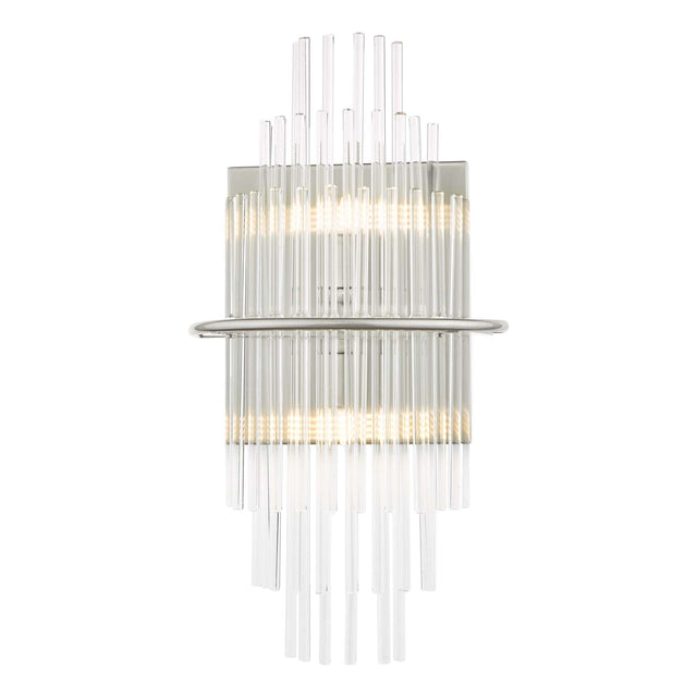 Lukas 2 Light Wall Light Polished Chrome Glass