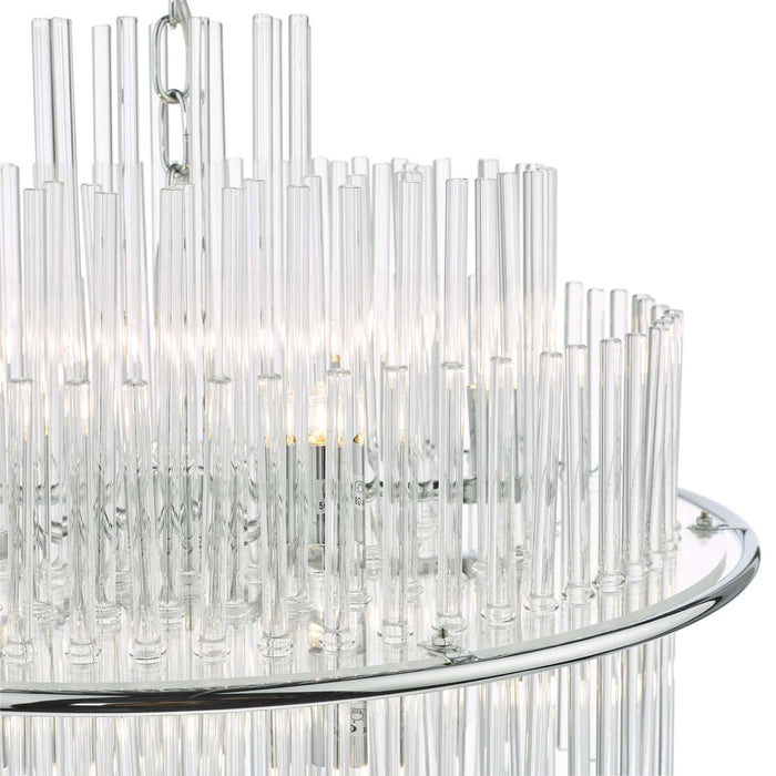 Lukas 13 Light Pendant Polished Chrome Glass