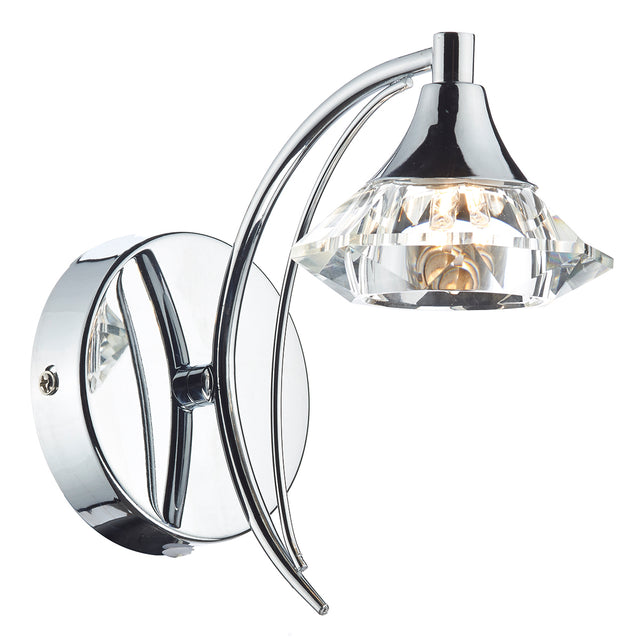 Luther Wall Light Polished Chrome Crystal