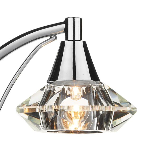 Luther Table Lamp Polished Chrome Crystal