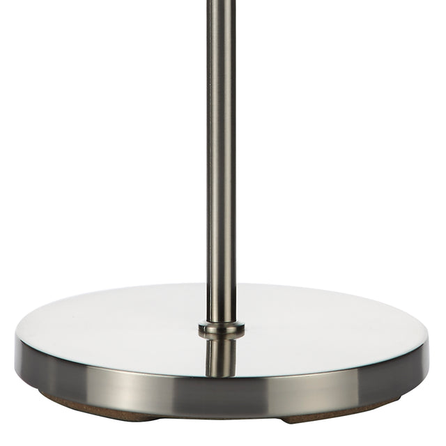 Luther 3 Light Floor Lamp Satin Chrome Crystal