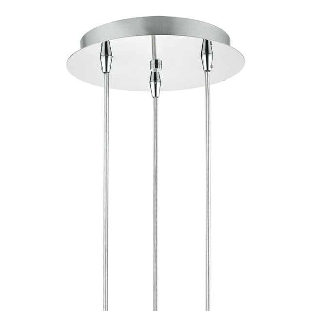 Lyall 3 Light Pendant Polished Chrome Glass