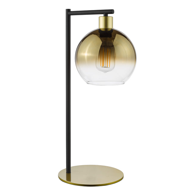 Lycia Table Lamp Satin Gold and Gold Ombre Glass