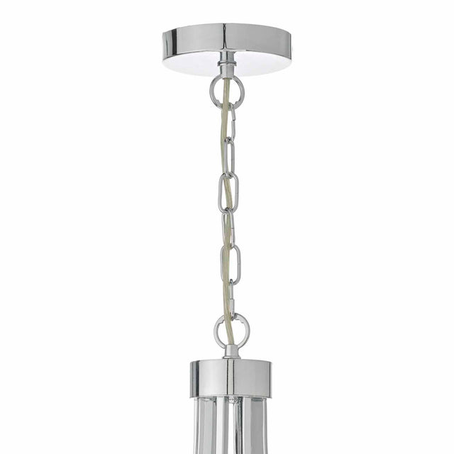 Lyon 8lt Pendant Polished Chrome & Crystal