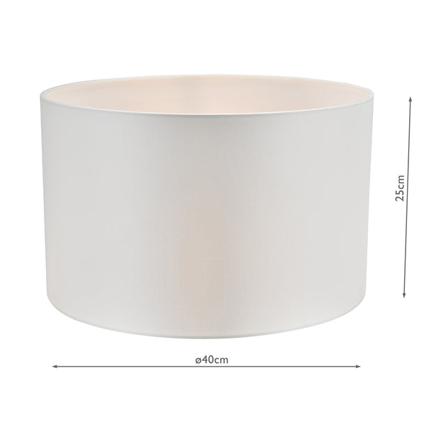 Lyris Ivory Cotton Drum Shade 40cm