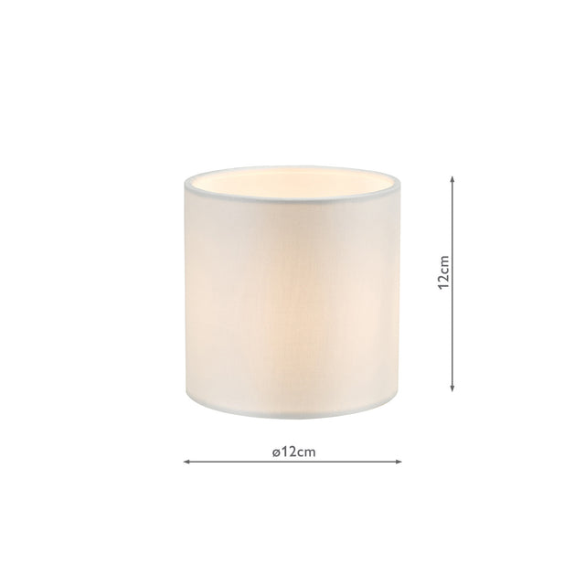 Lyris Ivory Cotton Drum Shade 12cm