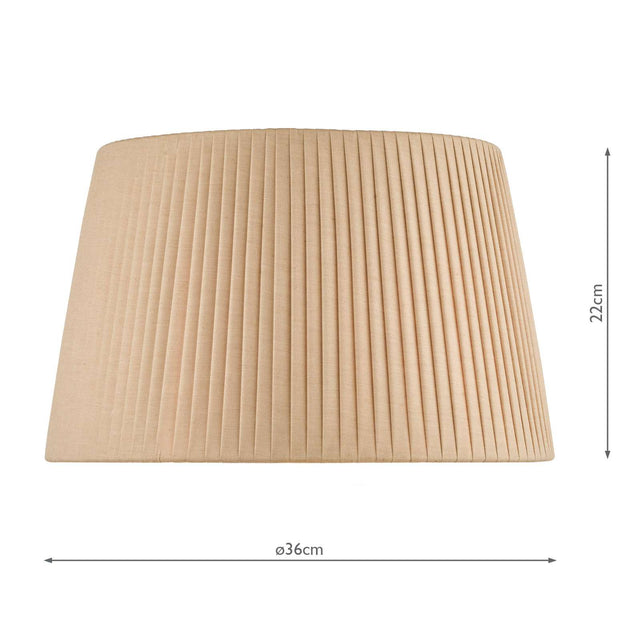 Lyzette Taupe Faux Silk Tapered Drum Shade 36cm