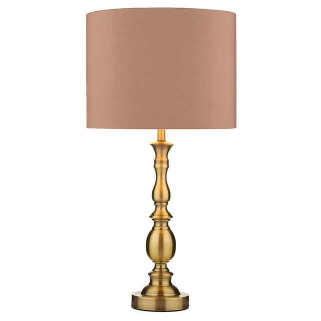 Madrid Table Lamp Antique Brass With Shade