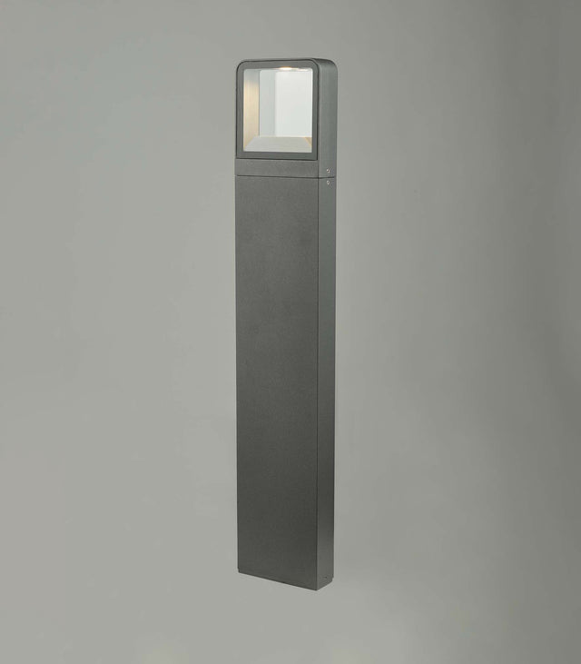 Malone Outdoor Post With Square Light Matt Grey IP65 LED