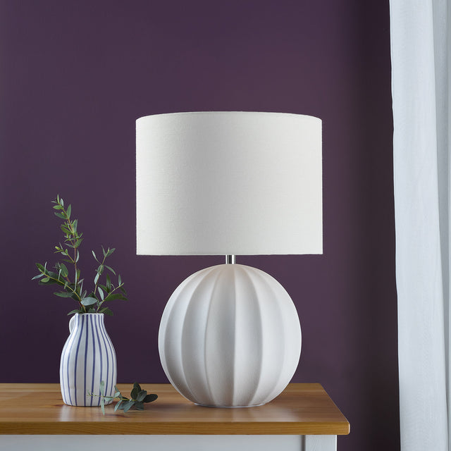 Mavis Ceramic Table Lamp Cream With Shade