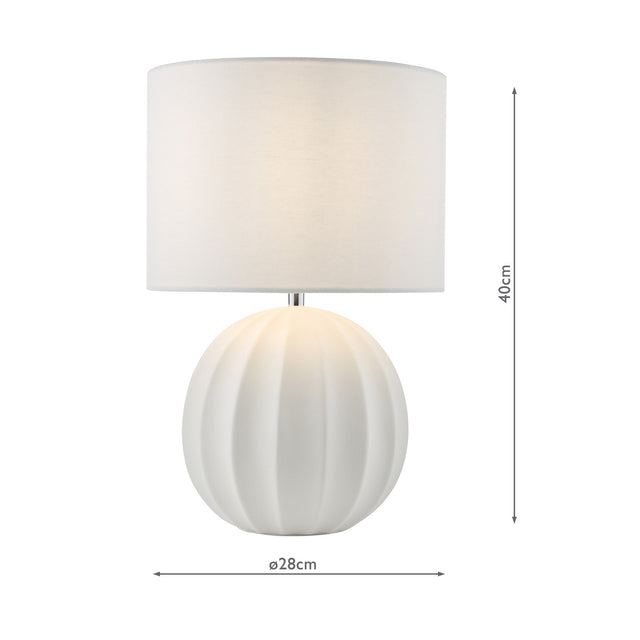 Mavis Ceramic Table Lamp Cream With Shade