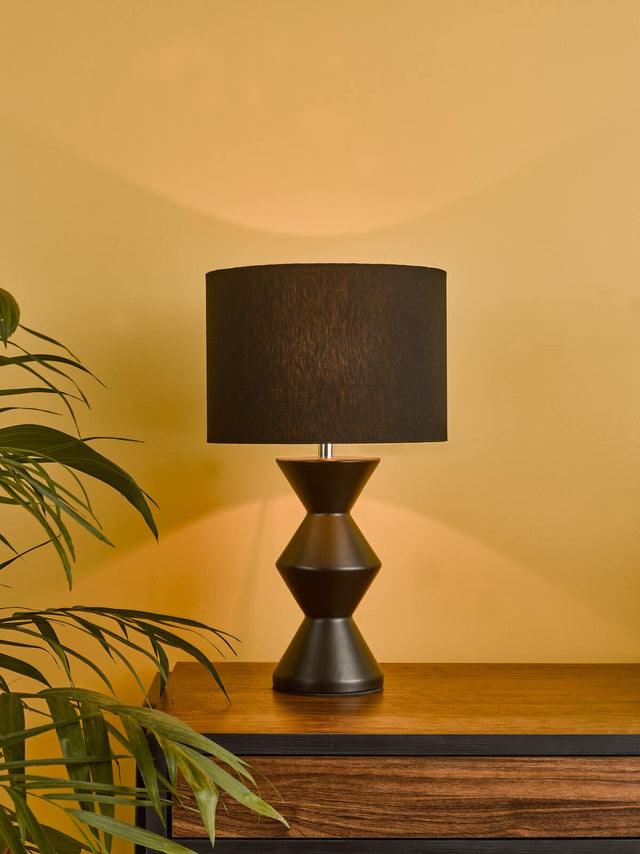 Max Table Lamp Black Ceramic With Shade