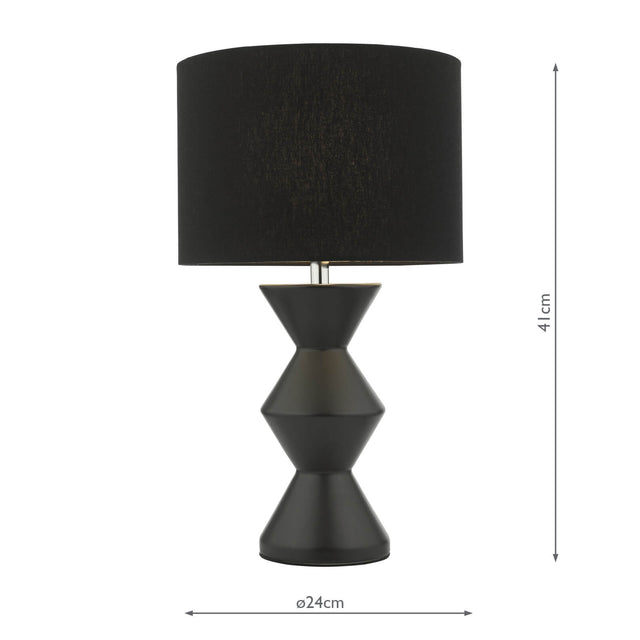 Max Table Lamp Black Ceramic With Shade