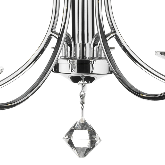 Medusa 5 Light Dual Mount Pendant K9 Crystal Polished Chrome