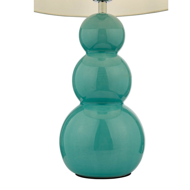 Mia Table Lamp Teal Ceramic Base Only