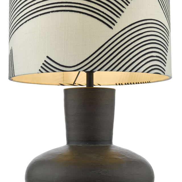 Miho Table Lamp Black/Bronze With Shade