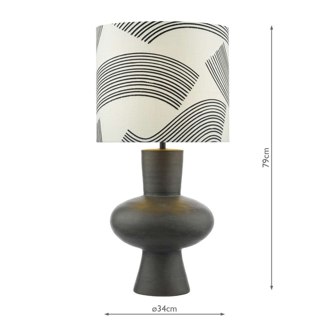 Miho Table Lamp Black/Bronze With Shade