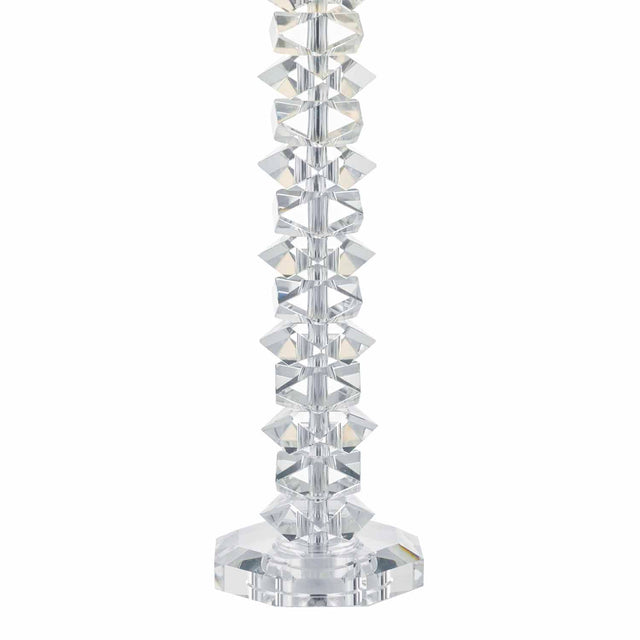 Mina Table Lamp Polished Chrome & Crystal With Shade