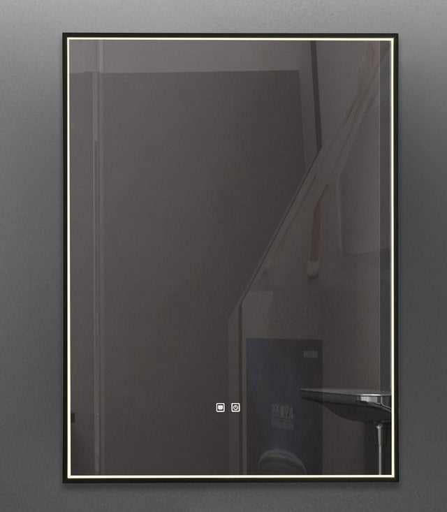 FABOR BLACK IP44 LED BATHROOM MIRROR