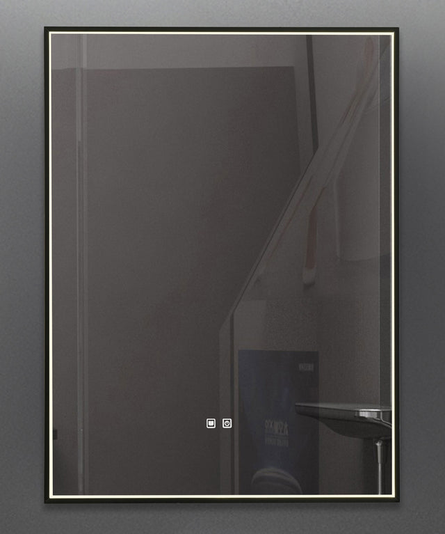 FABOR BLACK IP44 LED BATHROOM MIRROR